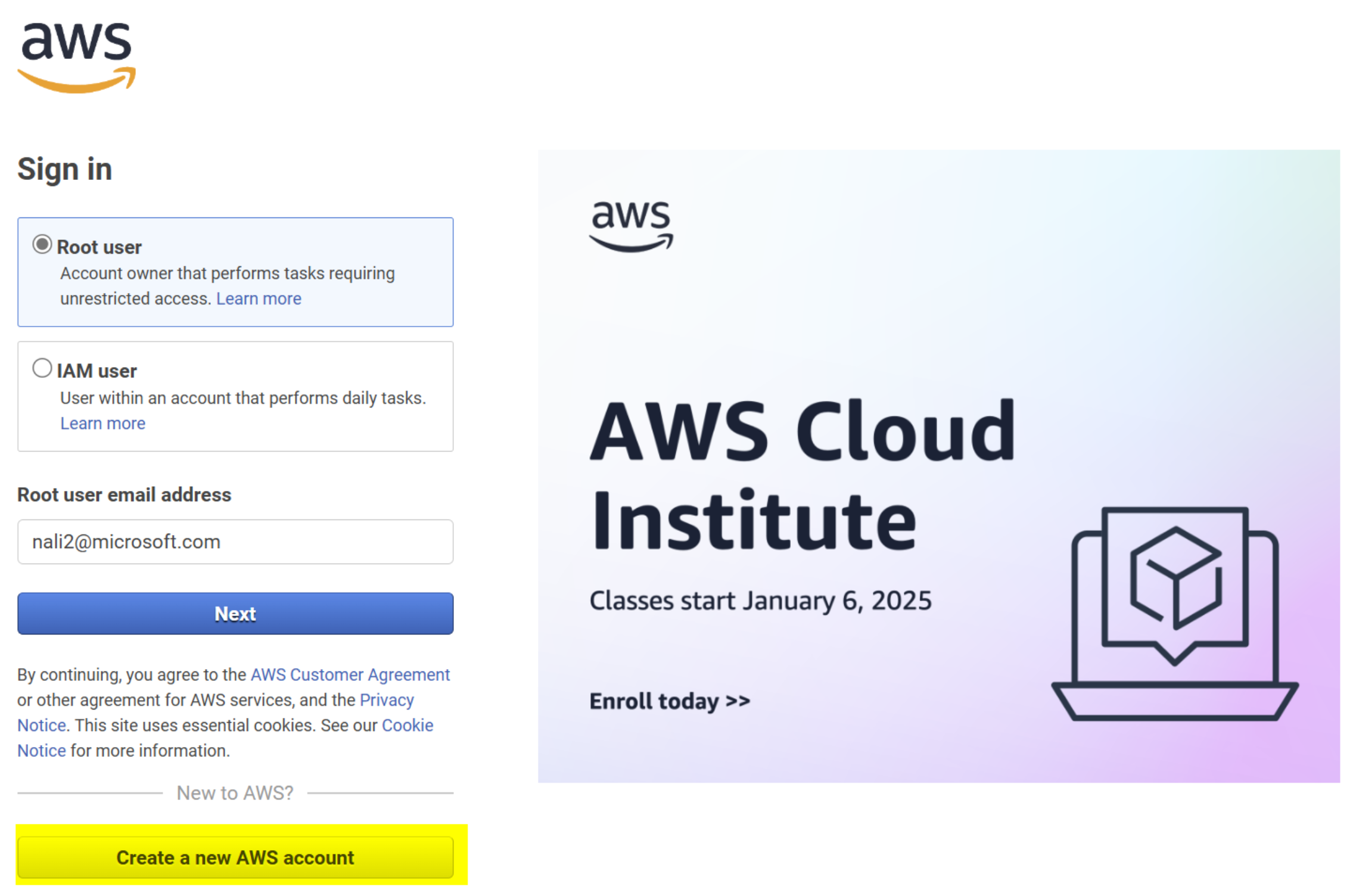 Create a New AWS Account