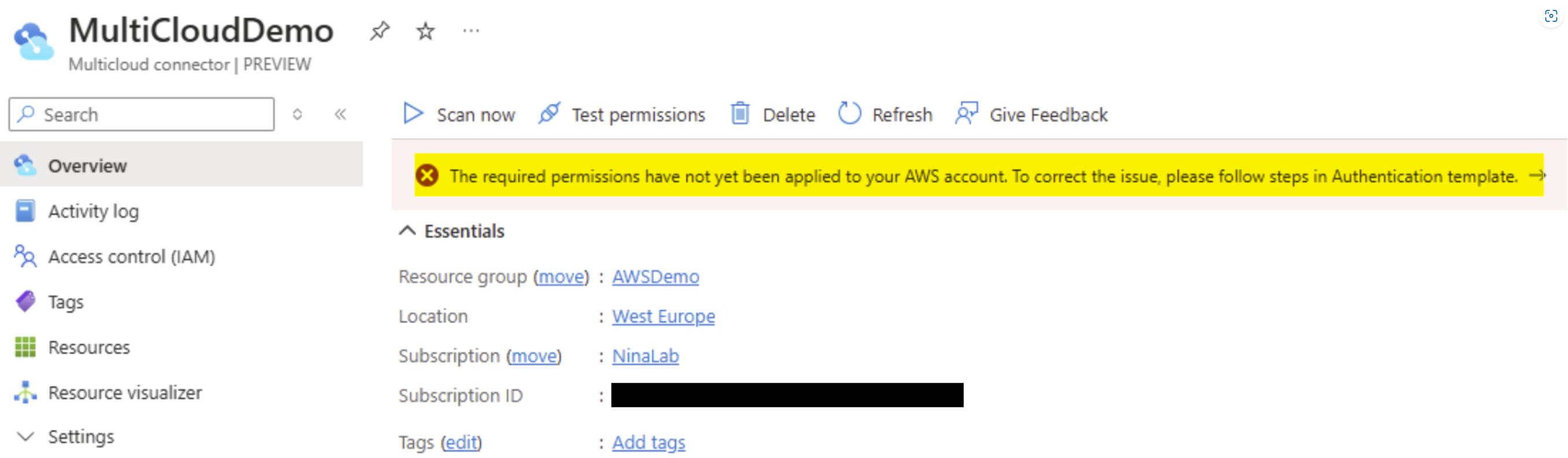Missing Required Permissions