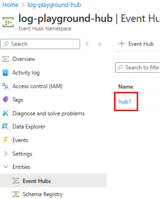 Event Hub Instance Name